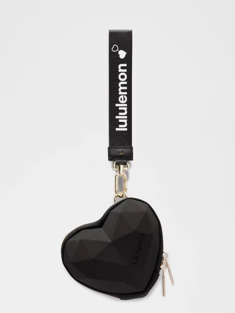 Lululemon Heart Wristlet- Black/Gold